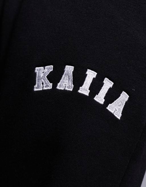 Kaiia Petite – Svarta mjukisbyxor i bomullsmix med vida ben, del av set  , 3 av 5