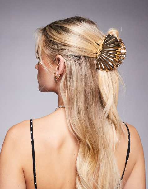 Kaiia - Pinza per capelli dorata a forma di conchiglia - view 1