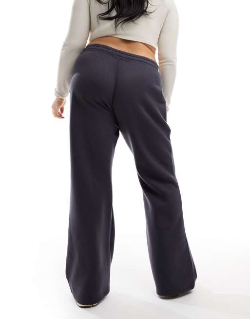 Kaiia Plus – Jogginghose mit weitem Bein in Dunkelgrau, 4 von 5