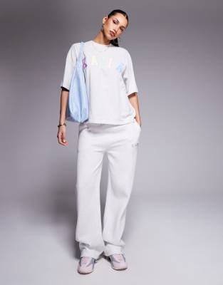 Shop Kaiia Rainbow Logo Oversized T-shirt
