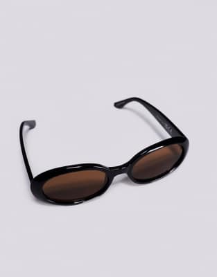 Shop Kaiia Round Frame Orange Lens Sunglasses