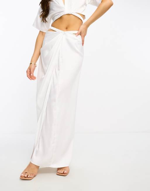 Maxi wrap hotsell skirt white