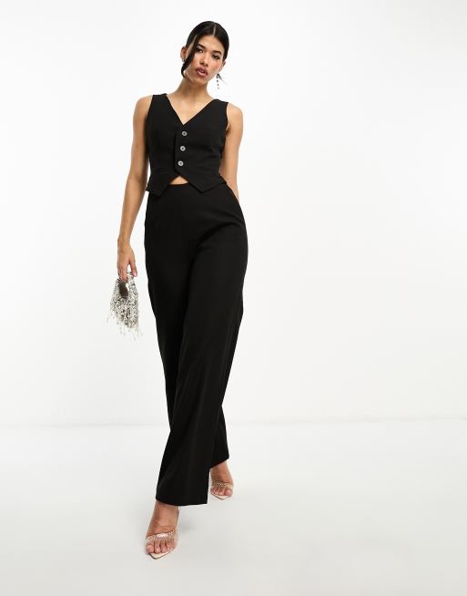 Jumpsuit with skirt outlet vest