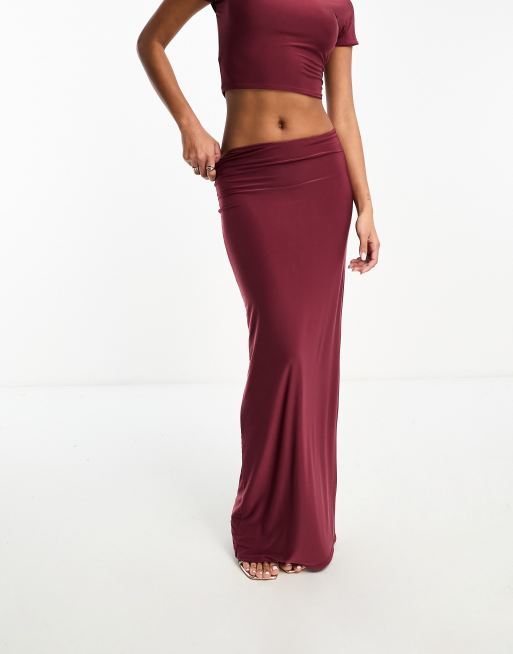 Burgundy skirt outlet cool