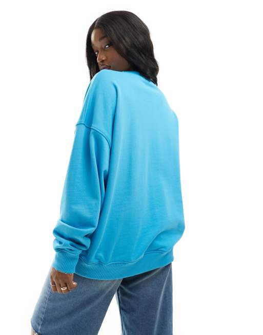 Baby blue oversized sweatshirt hot sale
