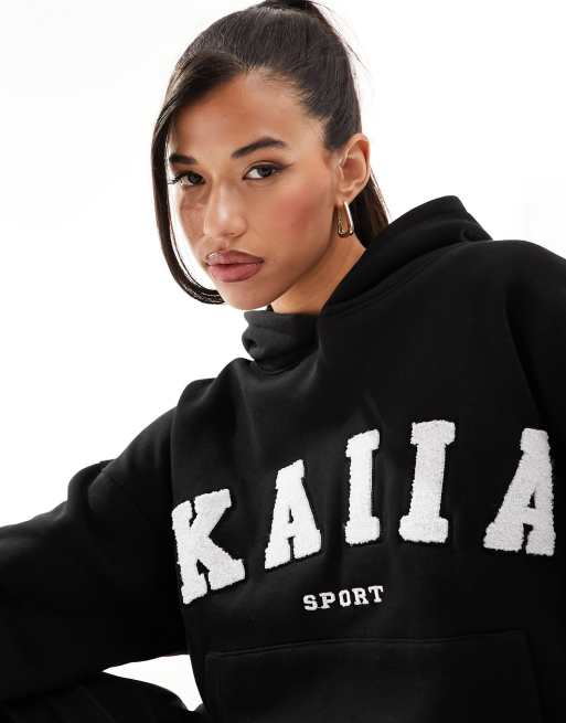 Kaiia sport oversized hoodie in black