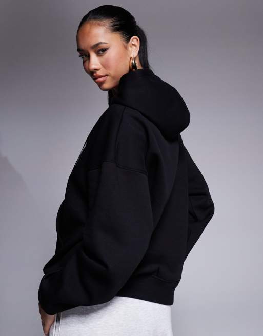 Kaiia - Sport - Oversized hoodie van katoenmix met logo in zwart  , 3 van 4