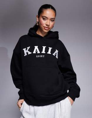 Kaiia Sport - Sort oversized hættetrøje - view 1
