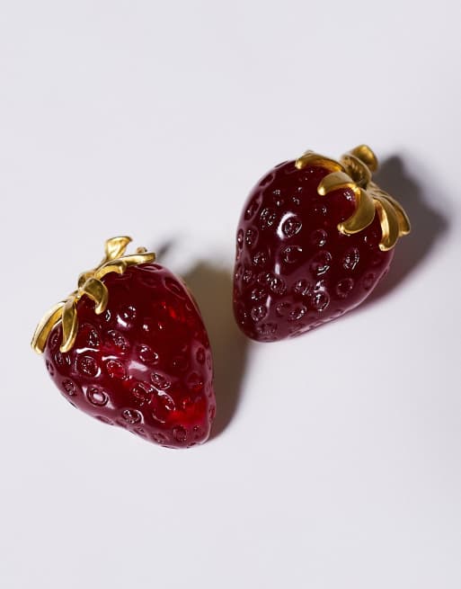 STUD HAIR CLIP LARGE BERRY