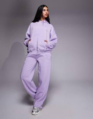 Kaiia Studio cotton rich embossed back logo oversized hoodie and