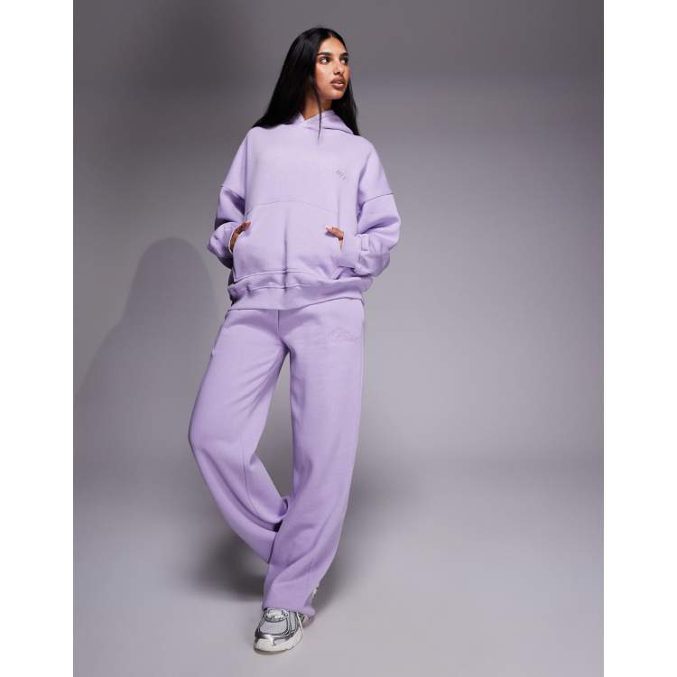 Kaiia Studio cotton rich embossed back logo oversized hoodie and