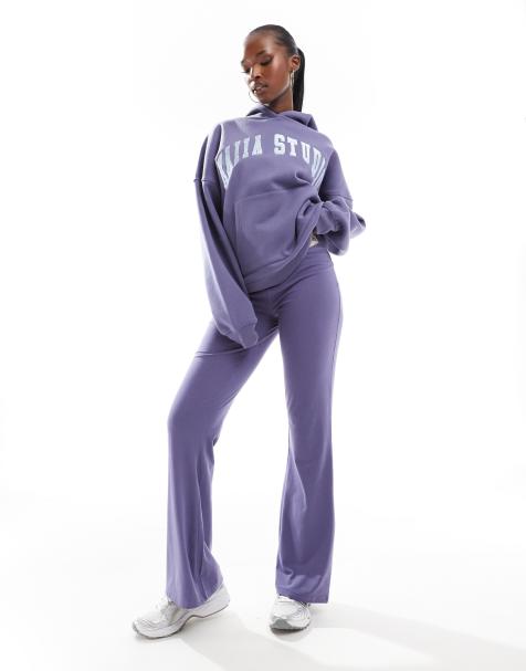 Kaiia Studio logo flared yoga pants in blue (part of a set) - view 1