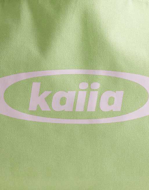 Kaiia - Studio - Maxi borsa verde pastello e rosa, 3 di 4