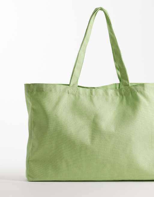 Kaiia - Studio - Maxi borsa verde pastello e rosa, 4 di 4