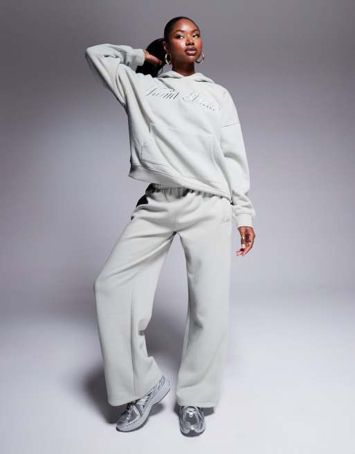 Kaiia Studio wide leg trackies in matcha green (part of a set)