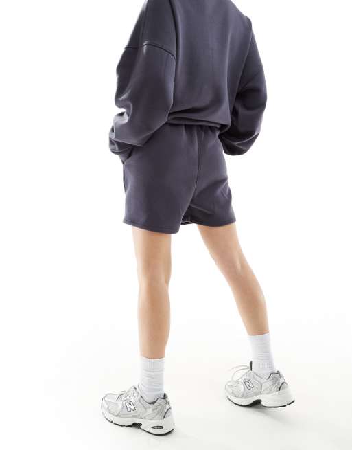 Kaiia sweat shorts co-ord in dark grey, 5 of 5