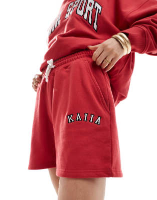 Kaiia - Sweat-Shorts in Rot, Kombiteil