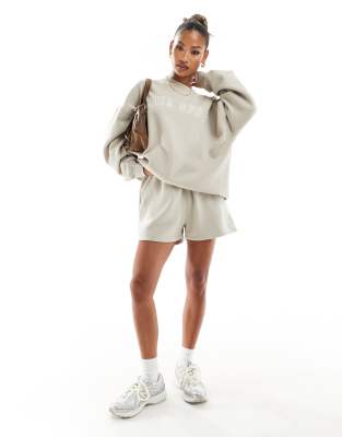 Kaiia Cuffed Sweatpants In Stone - Part Of A Set-neutral In Neutral