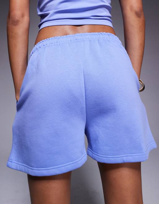 Kaiia - Sweatshort met logo in reliëf in korenbloemblauw, deel van co-ord set, 3 van 5
