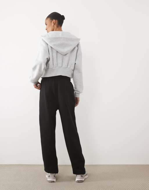 Kaiia Tall cotton blend embroidered logo cuffed joggers in black, 4 of 5