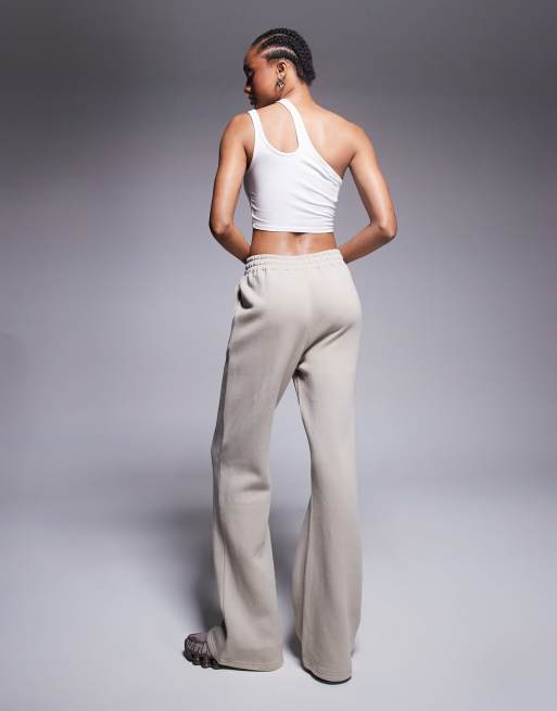 Kaiia Tall - Joggers a fondo ampio in misto cotone color pietra, 2 di 5