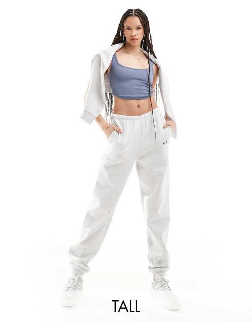 Kaiia Tall - Joggingbroek met boorden in lichtgrijs