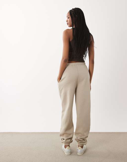 Kaiia - Tall - Joggingbroek van katoenmix met boorden in beige, 4 van 5