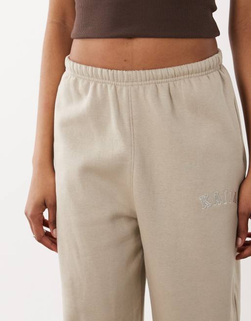 Kaiia - Tall - Joggingbroek van katoenmix met boorden in beige, 5 van 5