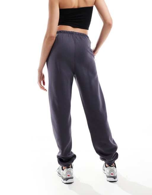 Kaiia - Tall - Joggingbroek van katoenmix met boorden in donkergrijs  , 2 van 5