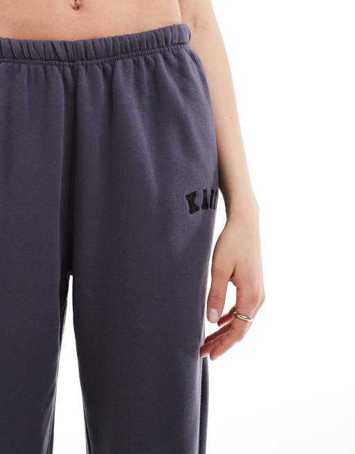 Kaiia Tall – Jogginghose aus Baumwollmix in Dunkelgrau mit Bündchen  , 3 von 5
