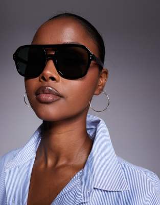 Shop Kaiia Thin Frame Aviator Sunglasses