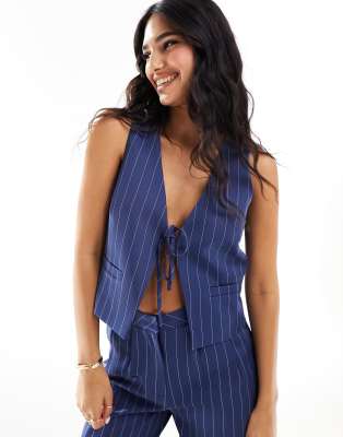 ASOS DESIGN seersucker swim shorts in short length in blue stripe 