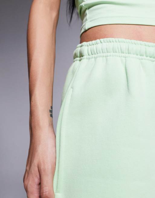 Kaiia – Weite Jogginghose in Sherbet-Limettengrün mit Logoprägung, Kombiteil, 4 von 5