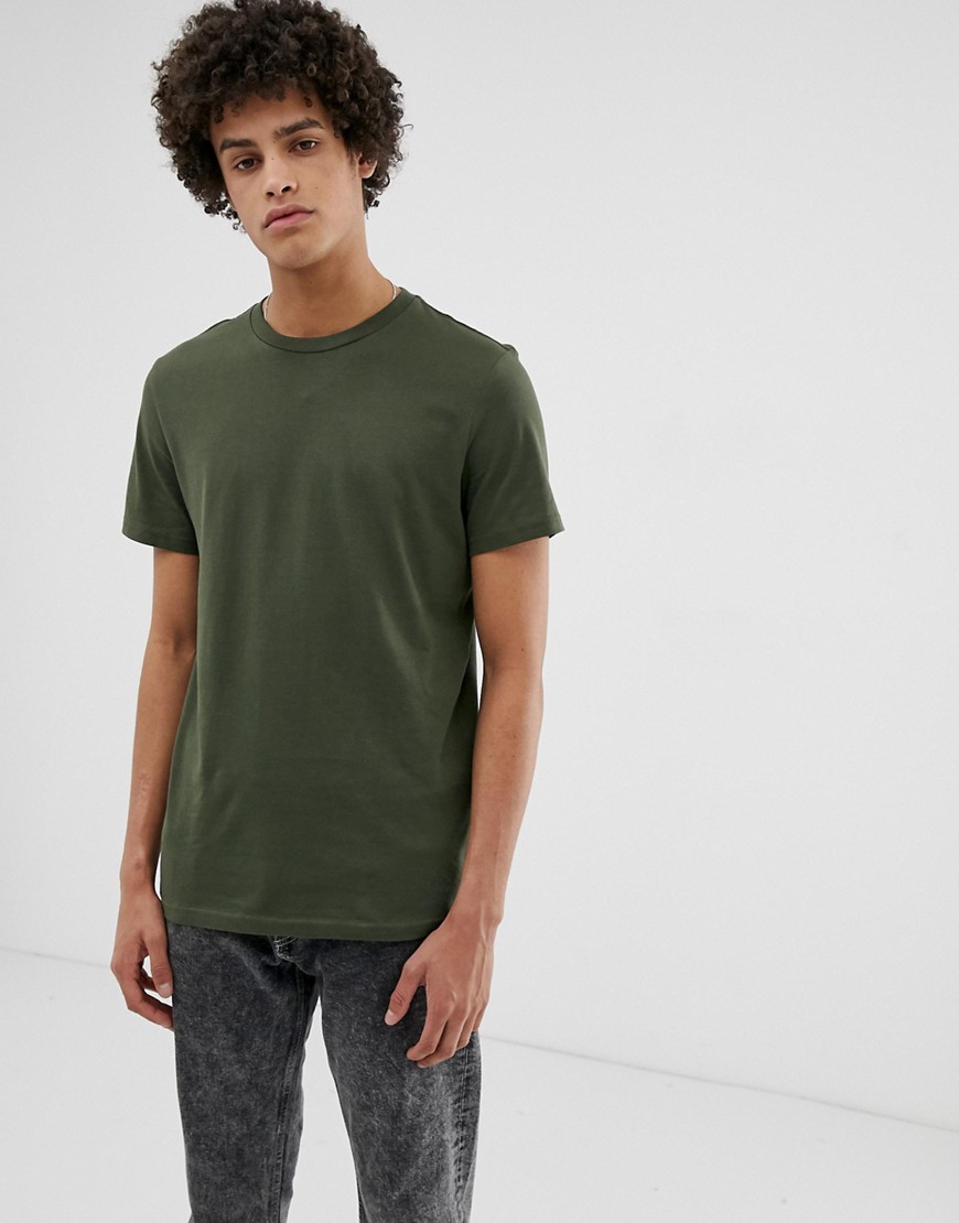 Kaki Alan T-shirt fra Weekday-Grøn