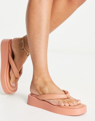 Kaltur flip flop sandals in orange PU - ORANGE - ASOS Price Checker