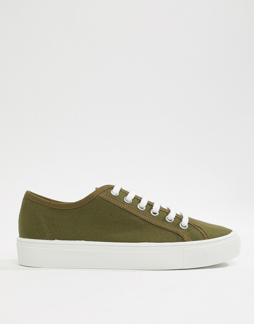 Kaltur Lace Up Trainers-Green