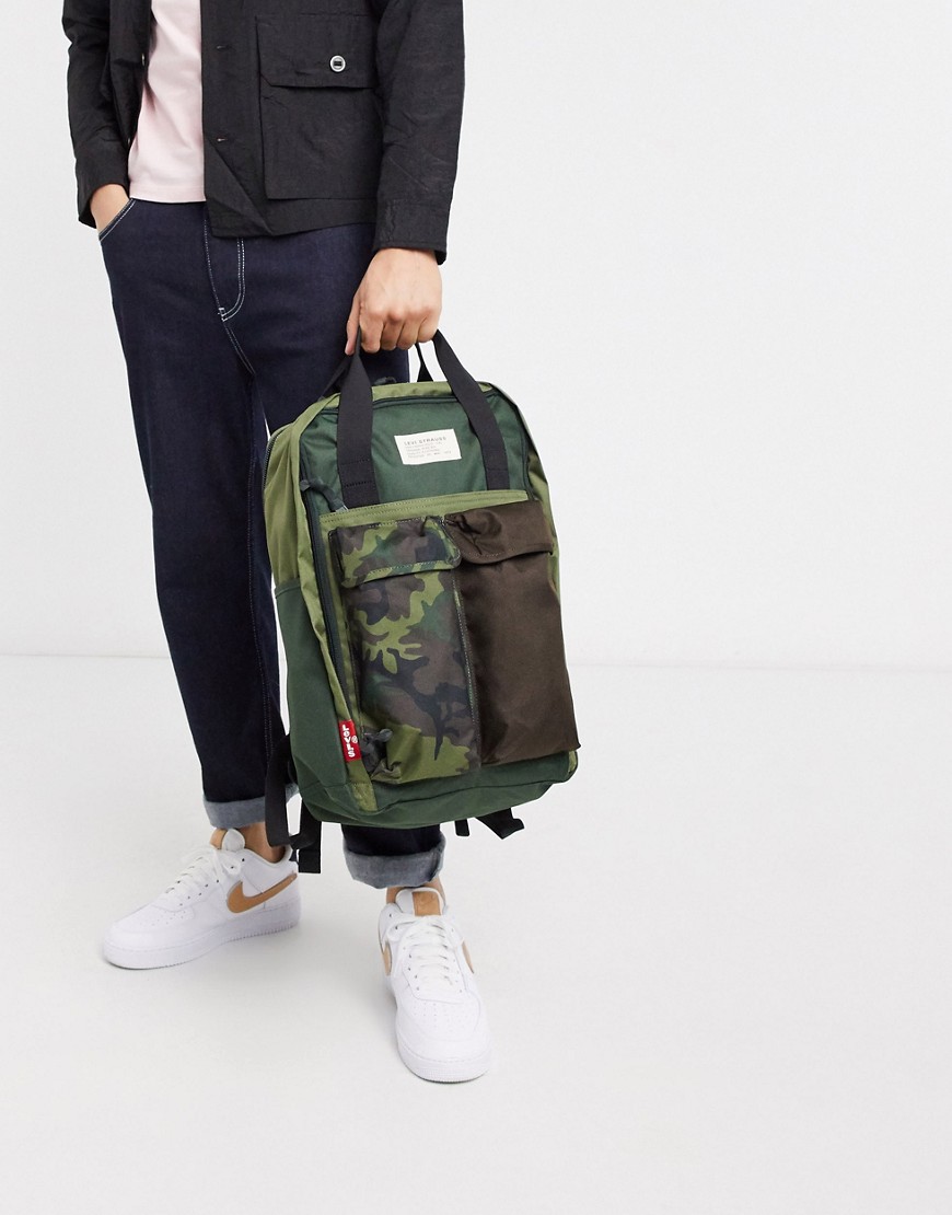 фото Камуфляжный рюкзак с двумя карманами levi's-зеленый