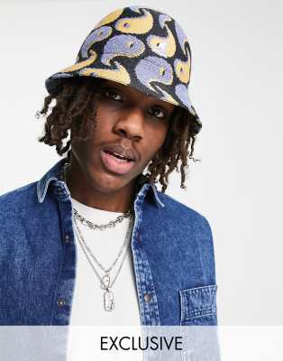 Kangol Kangol 3D Balance Casual bucket hat in navy blue and yellow