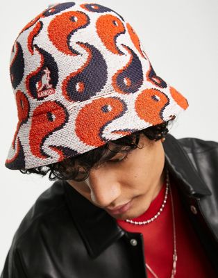 Kangol 3D Balance Casual bucket hat in white, red and navy - ASOS Price Checker