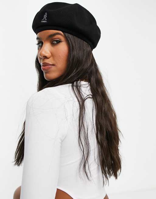Kangol Bamboo Jax beret in black, 3 of 4