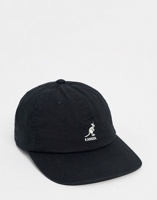 Kangol baseball cap in washed black