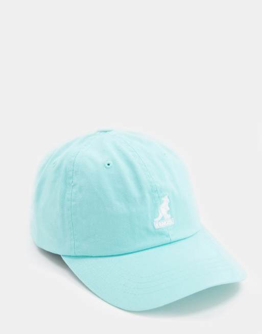 Kangol - Baseballpet met wassing in lichtblauw