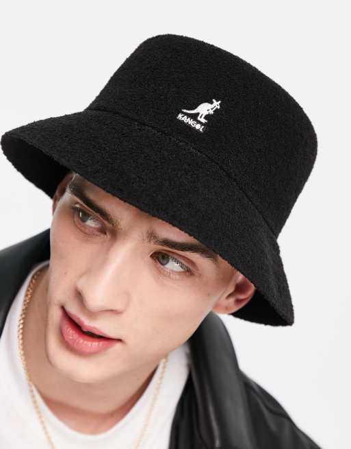 Black kangol hot sale bucket hat