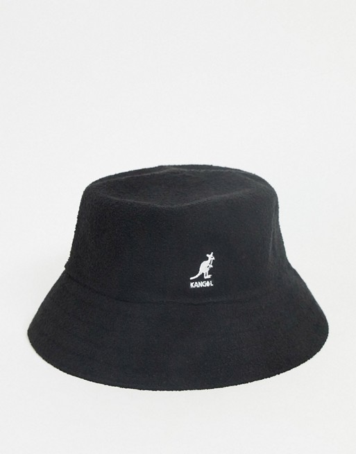 Kangol bermuda bucket hat in black