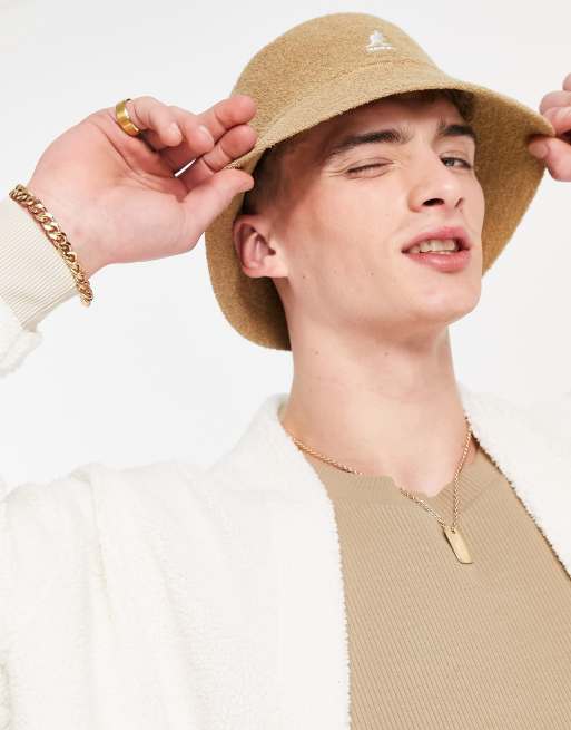 Kangol bucket hat store beige