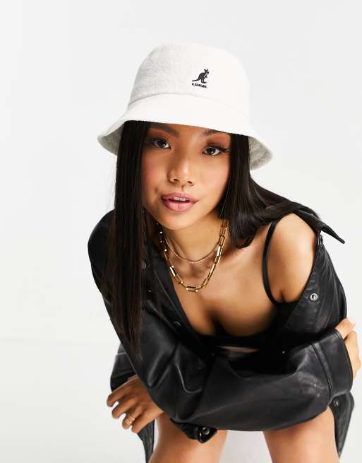 Kangol Bermuda bucket hat in white