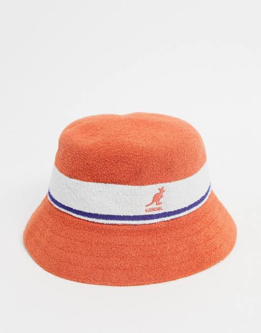 Orange kangol store bucket hat