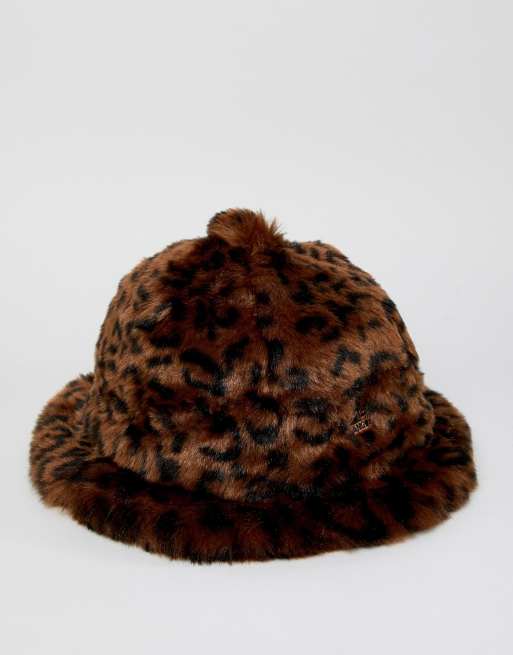kangol leopard bucket hat