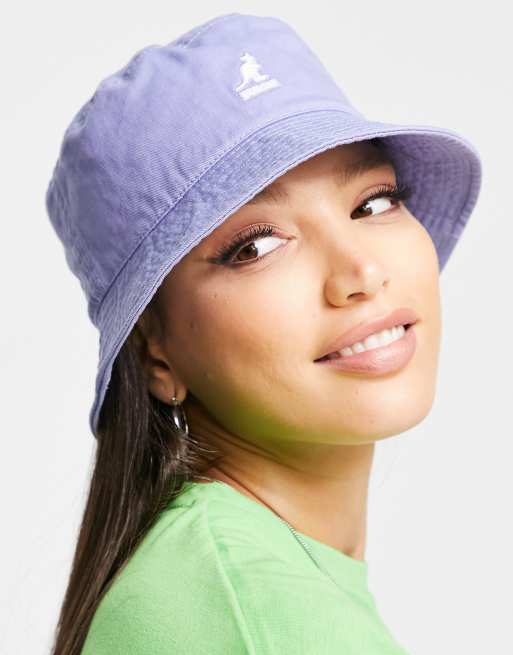 Kangol - Bucket hat in ijzig lila met wassing, 3 van 4