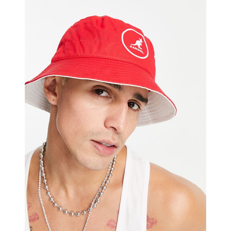Uomo YPWoE Kangol - Cappello da pescatore in cotone rosso